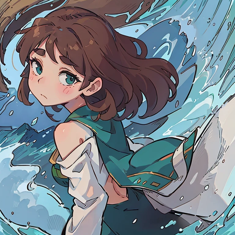 How about a name "Elisa Lunawind"? Description of appearance: She is tall and slender, with thick brown hair, that go down to the middle of the back. Her eyes are emerald, their brightness resembles the ocean on a sunny day. She has a sharp and intelligent look, and the face is decorated with a thin line of an elegant nose and graceful facial features.