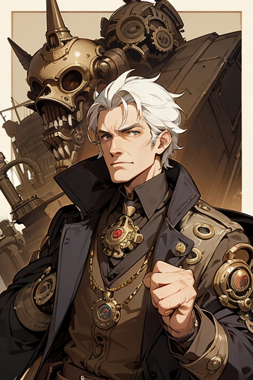 gere um robo programador de steampunk 2d