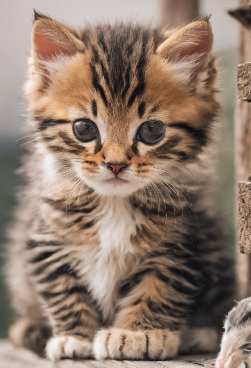 a very cute cat and kittens
