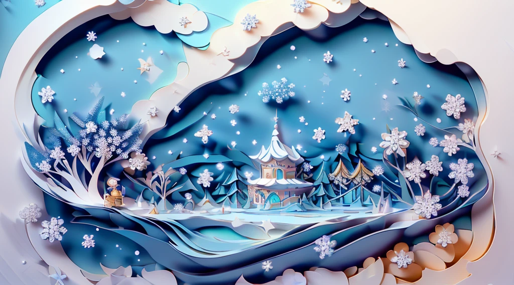 (Best quality at best,4K,8K,A high resolution,tmasterpiece:1.2),ultra - detailed,wallpaper texture,Winter microscopic wonderland,Sparkling snowflakes,sparkling gemstones,Gleaming white interior miniature world,blues,Soft and delicate snowflakes,Sparkling winter magic,Macro Frozen Paradise,magnificent winter symphony