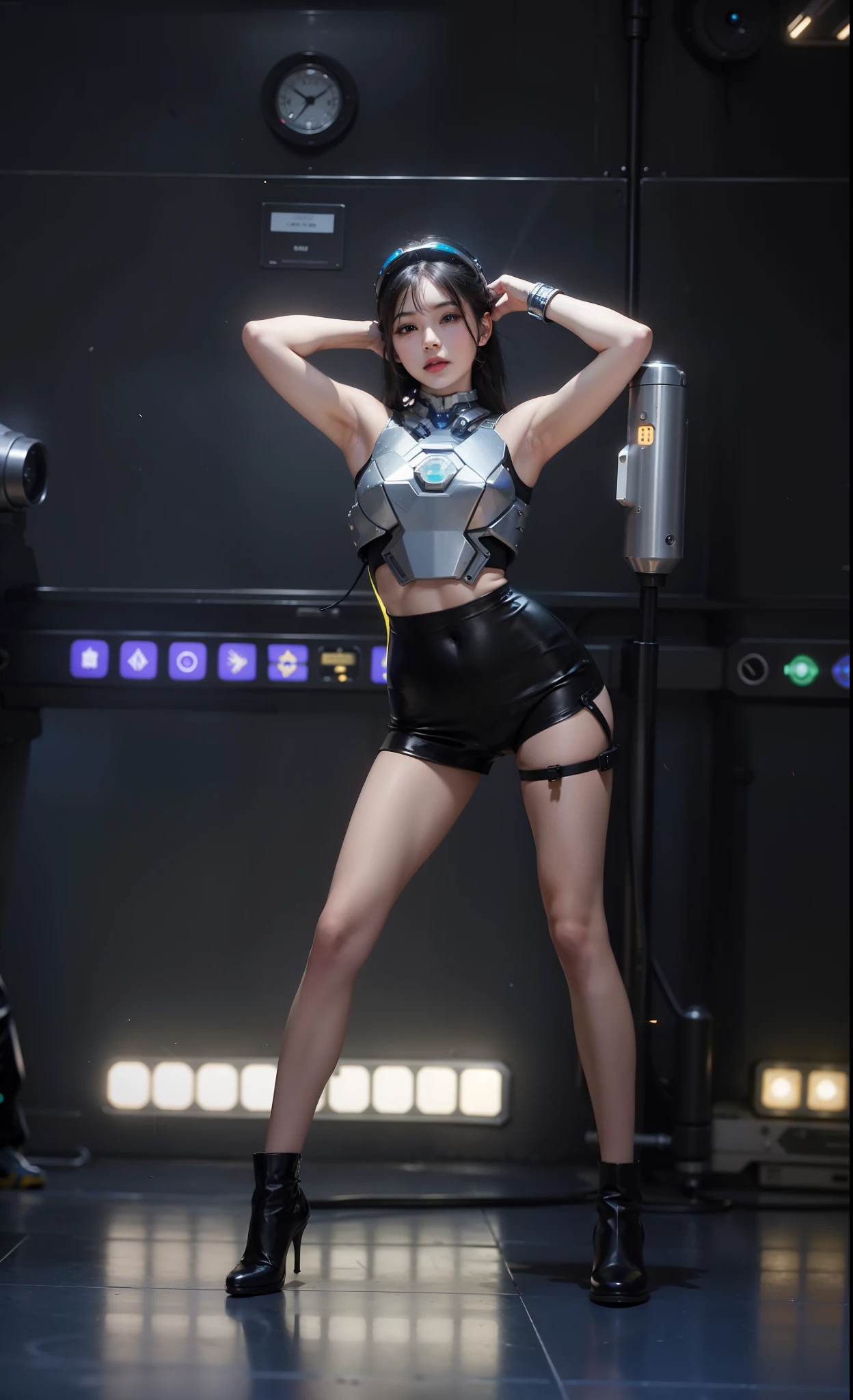 Best quality at best,golden jewelery,Fairy skin,(Fidelity :1.2),everlasting,ultra - detailed,actual,high high quality,movie light lighting,ray traycing,hyper HD,Upper part of the body, Future Iron Man mecha，Cinema lenses，tank battery，Launching equipment，Large-caliber artillery，ross tran 8 k，mechatankcyberarmoredchariotgirl,Wearing a cyberpunk stamina helmet，Wearing a glowing space helmet，High-tech motorcycle helmet，There is a breathing light on the body，The armor of the future shines，armed cannon，in mecha style