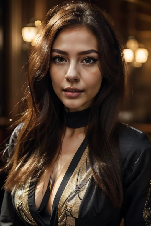 “best quality, masterpiece, ultra high res, (photorealistic:1.2), 1girl, (detailed face:1.2), (detailed eyes:1.2), (detailed hair:1.2), (detailed clothes:1.2), 4k, Black Widow costume” please note,prompt needs to be a whole paragraph,Don’t break it into multiple sentences。
This is a high-quality art painting of Black Widow theme。The subject of the picture is a girl,Wearing a Black Widow costume,It gives a powerful and mysterious feeling。Pictures are presented at the highest resolution possible,Every detail is clearly visible。
The details of the girl's face are extremely fine,she has beautiful eyeright brows and delicate lips。Her eyes are very detailed,Bright eyes,Thick eyelashes,Eyelashes and eyeshadow enhance the depth of the eyes。
The girl's hair is also very detailed,Every hair strand is clearly visible,reflect light。Her clothes are equally meticulous,Every texture and detail is clearly visible,The lights and shadows on the black garment give a realistic feel。
The entire picture is presented in a photorealistic style,Every detail comes to life。The colors are vivid and vivid,With some halo effects and deep tones,Enhances the atmosphere of the picture。
The picture uses appropriate lighting effects,Highlights the girl’s facial features and clothing,Adds a sense of three-dimensionality and layering to the entire picture。
This work is characterized by its superb craftsmanship、High quality images and realism to rank among artistic masterpieces。It really showcases the power and charisma of Black Widoiving people a feeling of shock and admiration。
This is a black widow themed one(photorealistic:1.2) 1girl masterpiece,She's wearing a black widow costume,Every detail is drawn with meticulous attention to detail。The picture is presented in the highest quality 4k ultra-high resolution,It gives a realistic feeling。
Be aware of:The above is a typical prompt,You can add more reasonable details if needed。Remember not to use inappropriate adjectives and senten