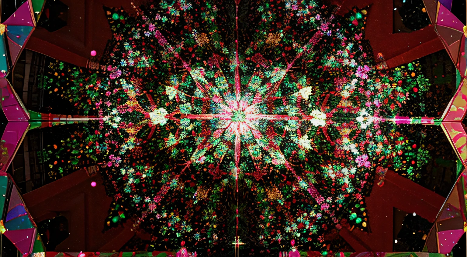 Make a Chrismas Kaleidoscope effect