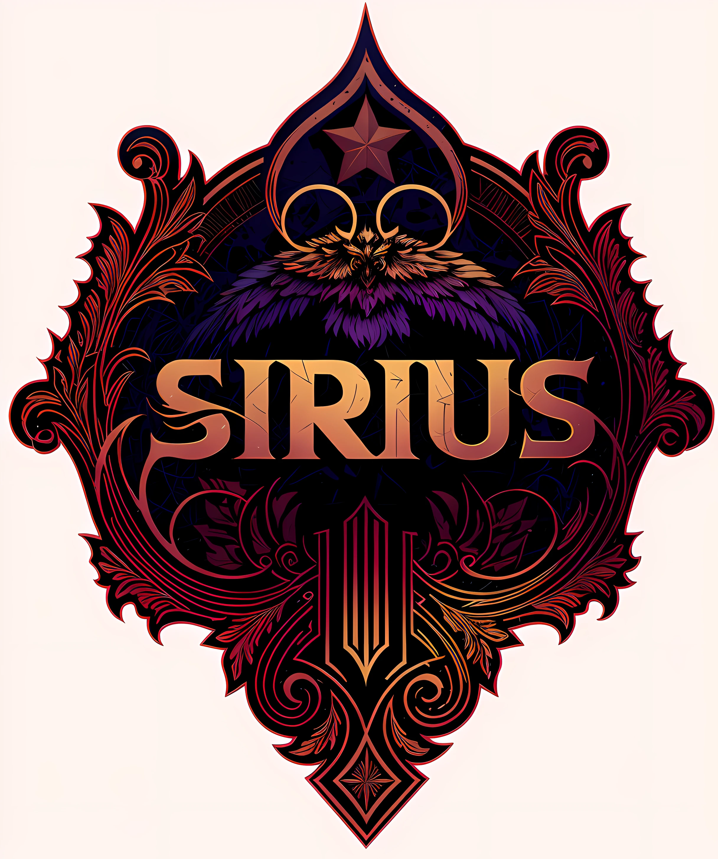 blurred image of a logo with a bird and a crown, sirius, [sirius], Sirius A e Sirius B, Estrela Sirius , sidioso, Sigilos, Tiago Jean Marc Simonetti, Estilo de Greg Simkins, Directed by: Greg GramPos, SGI iris charts, logotipo estilizado do minotauro cyberpunk, Arte Oficial, Sylas
