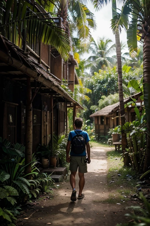 Describe Petter's village and the allure of the jungle that entices him.
What motivates Petter to venture into the unknown, and how does he prepare for his journey?
Create an atmosphere of anticipation as Petter takes his first steps into the jungle