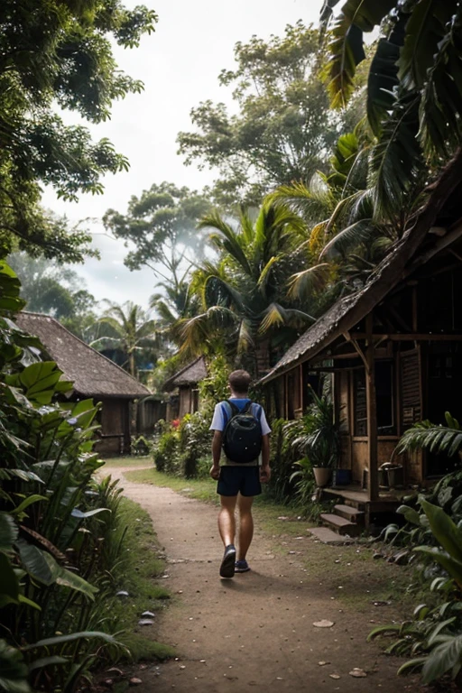 Describe Petter's village and the allure of the jungle that entices him.
What motivates Petter to venture into the unknown, and how does he prepare for his journey?
Create an atmosphere of anticipation as Petter takes his first steps into the jungle