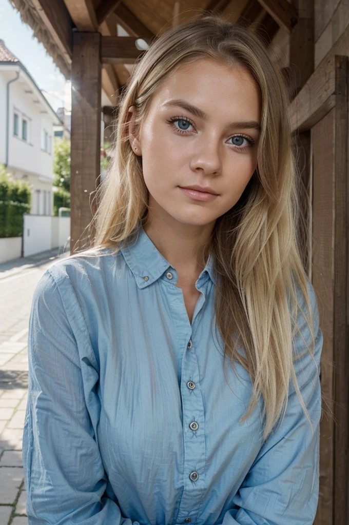 (RAW, analogue, Nikon Z 14mm ultra-wide angle lens, award-winning glamour photograph, ((best quality)), ((masterpiece)), ((realistic)), skin pores, subsurface scattering, radiant light rays, high-res, detailed facial features, high detail, sharp focus, smooth, aesthetic, extremely detailed, (extremely detailed eyes, extremely detailed iris), extremely detailed hair, extremely detailed skin, extremely detailed clothes, octane render, photorealistic, realistic, post-processing, max detail, realistic shadows, roughness, natural skin texture, real life, ultra-realistic, photorealism, photography, 8k UHD, photography, hdr, intricate, elegant, highly detailed, sharp focus, stunning, beautiful, gorgeous), (photorealistic), (realistic), m31i55ajoanhart, full body, blonde hair, blue eyes, (denim jacket:1.3), (black turtleneck sweater:1.1), jeans, lips, outdoors, on a ranch, leaning on a wooden post, looking at viewer, upper body, morning, bright, <lora:Melissa_Joan_Hart_PMv1_Lora:1.3>,