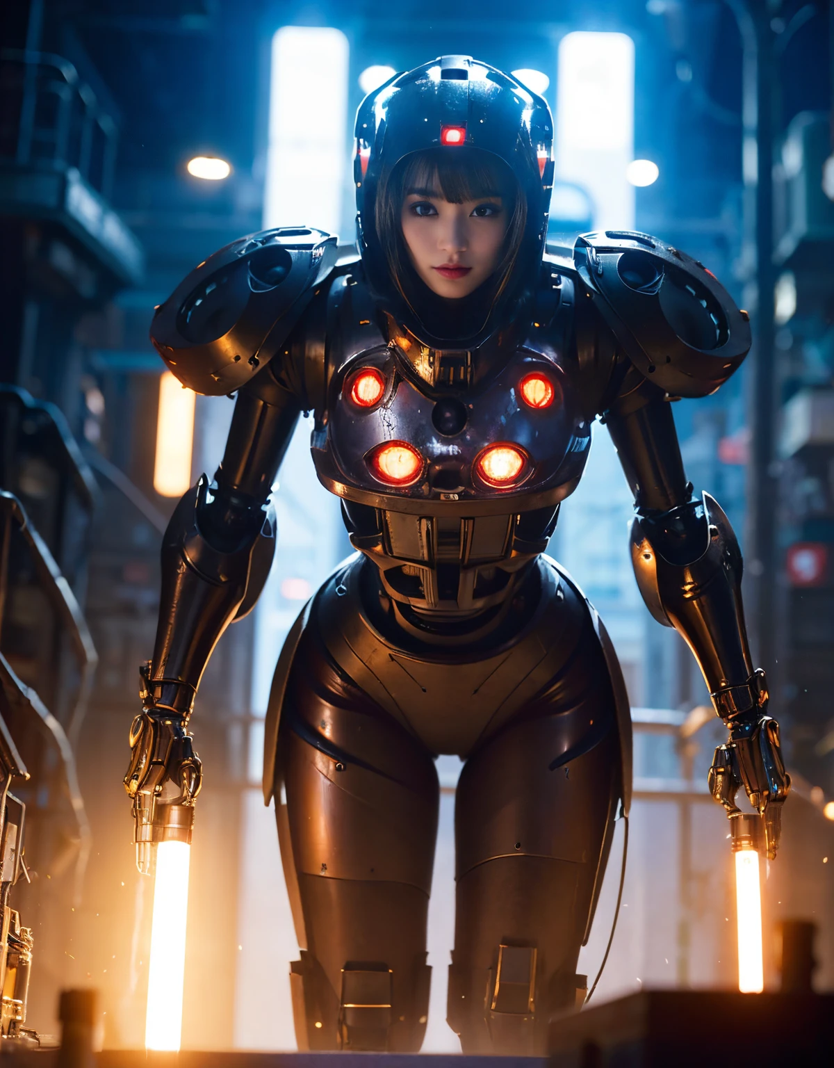 Mech Warrior full body, complex 3d render ultra detailed of a beautiful porcelain profile of a Mech Warrior Vetern, fulm grain, beautiful studio soft light, rim light, vibrant details, luxurious, hyper realistic, anatomical, , zoomed out, , elegant, beautiful background, octane render, H.R. Giger style, BREAK, (((Dynamic pose & view POV:1.5))),