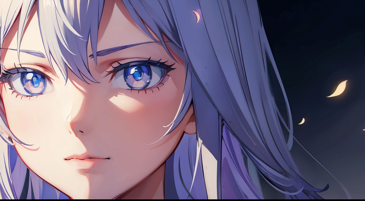 ((4k, masterpiece, top-quality)),8k, best quality, high resolution, HD, (illustration:0.8), (beautiful detailed eyes:1.6), extremely detailed face, perfect lighting, (perfect hands, perfect anatomy), super complex details, intricate details,lacia(beatless), laica_uniform, black_monolith, light lavender hair, ligh lavender eyes, dress, blue dress, black heels