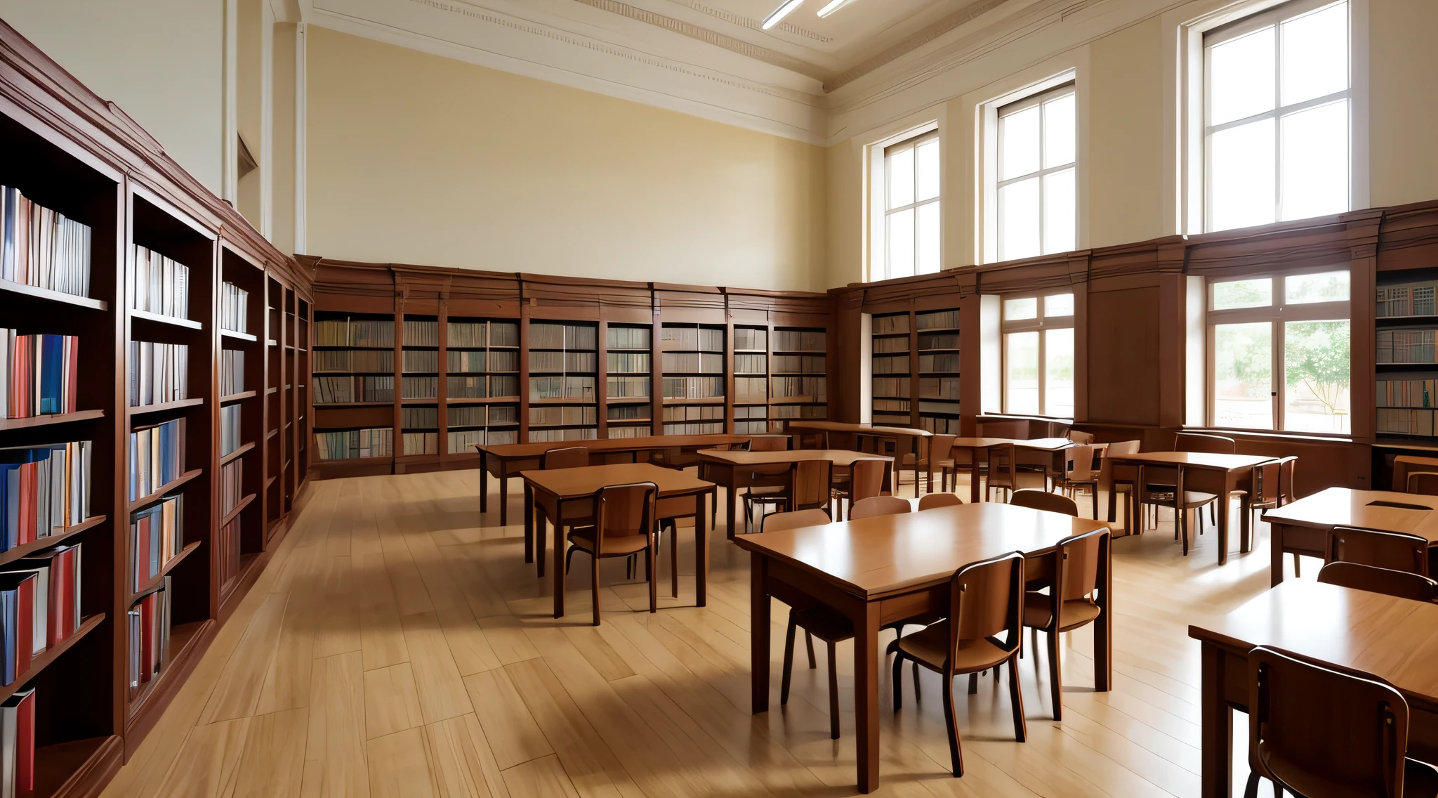 biblioteca de uma escola