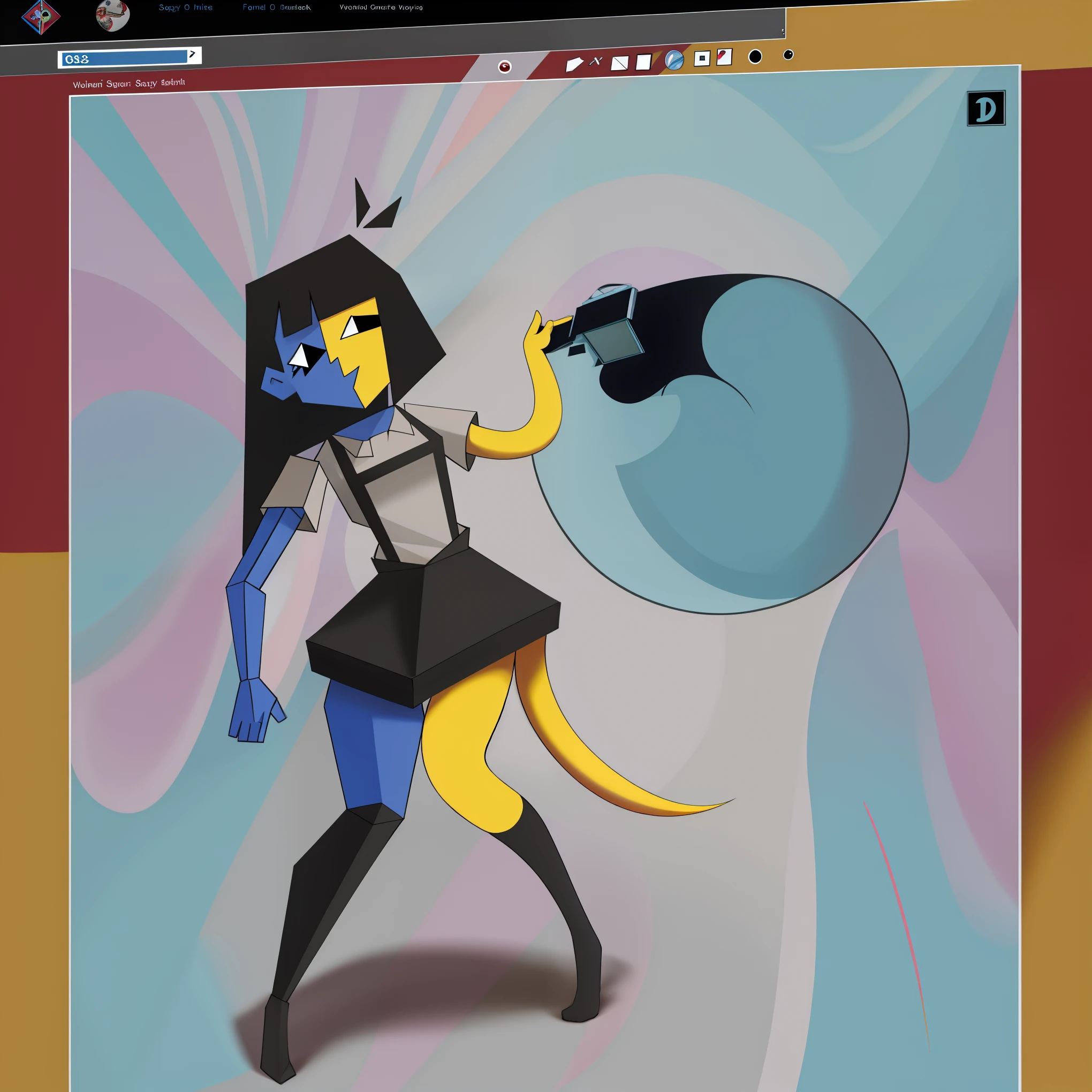 ena, masterpiece, ultra hd, full body, pinup, high quality, best quality, absurdres, computer screen