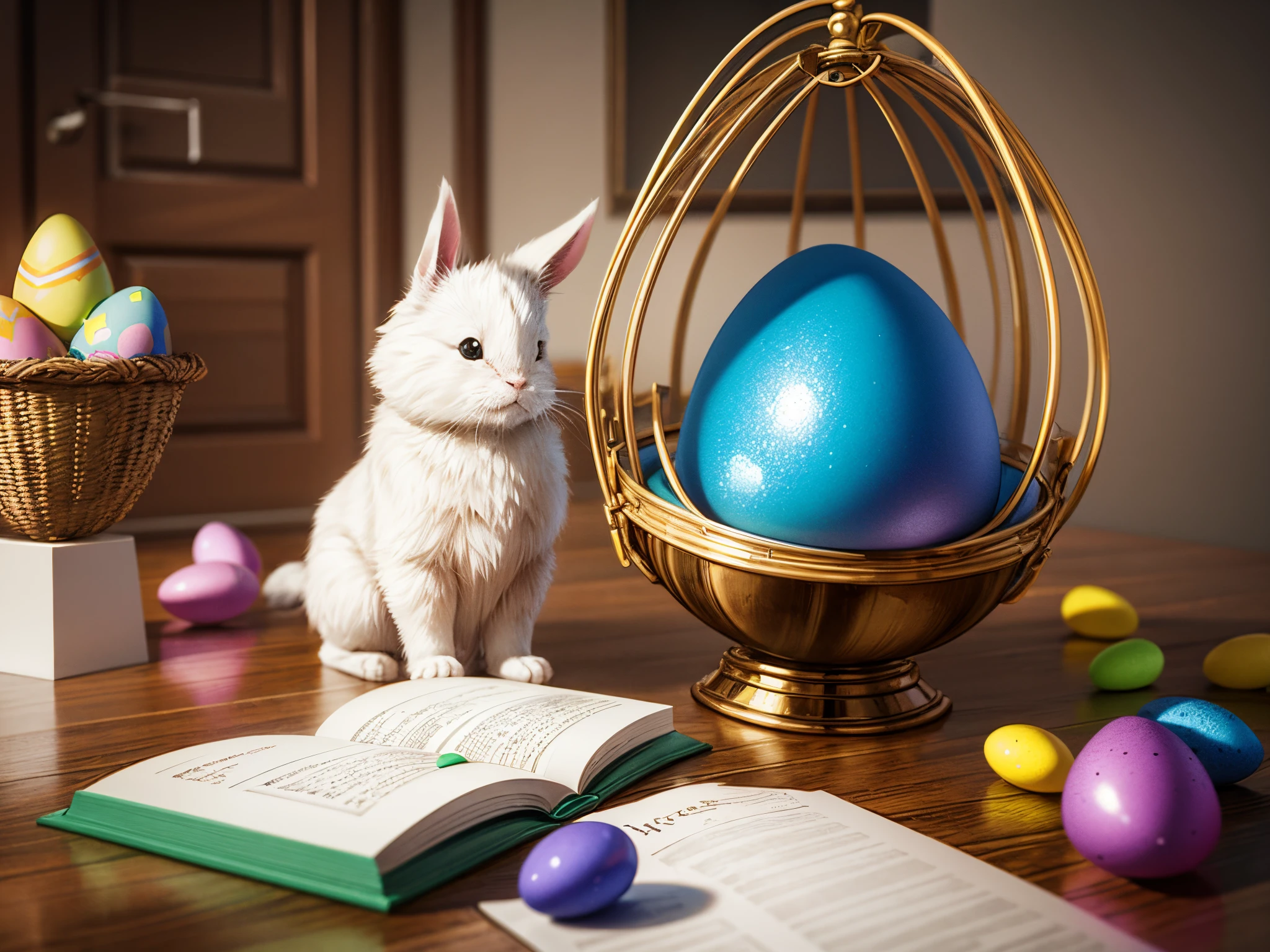 Embark on an Easter egg hunt adventure where 3D mathematical formulas guide the way, creating an immersive experience.