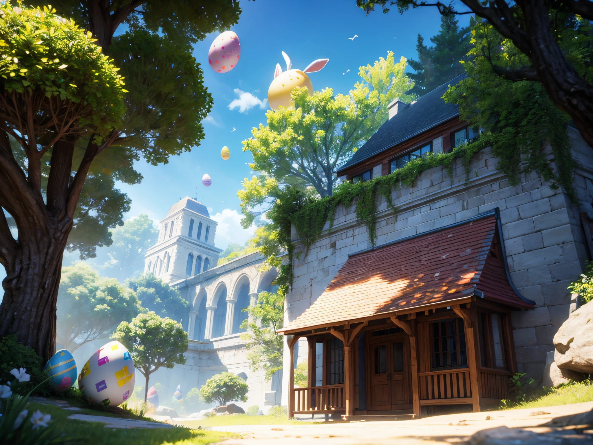 Embark on an Easter egg hunt adventure where 3D mathematical formulas guide the way, creating an immersive experience.