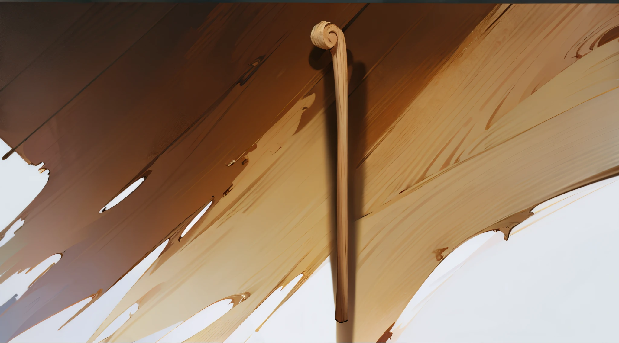 anime art style, wooden stick, wood texture