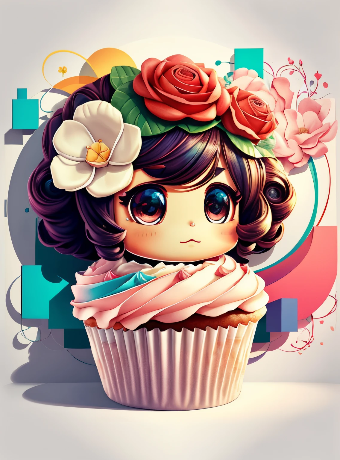 (cute cupcake house with flowers) stylized identical to 1940 |)), acolchoamento ,multidimensional geometric wall PORTRAIT, arte, Chibi,
Yang016K, lindo,(( cor vermelha predominante, rosa e branco))
Primary works, qualidade superior, melhor qualidade, Arte Oficial, Lindo e Estetaduardo Kobra acolchoamento ,multidimensional geometric wall PORTRAIT, arte, Chibo,detalhes