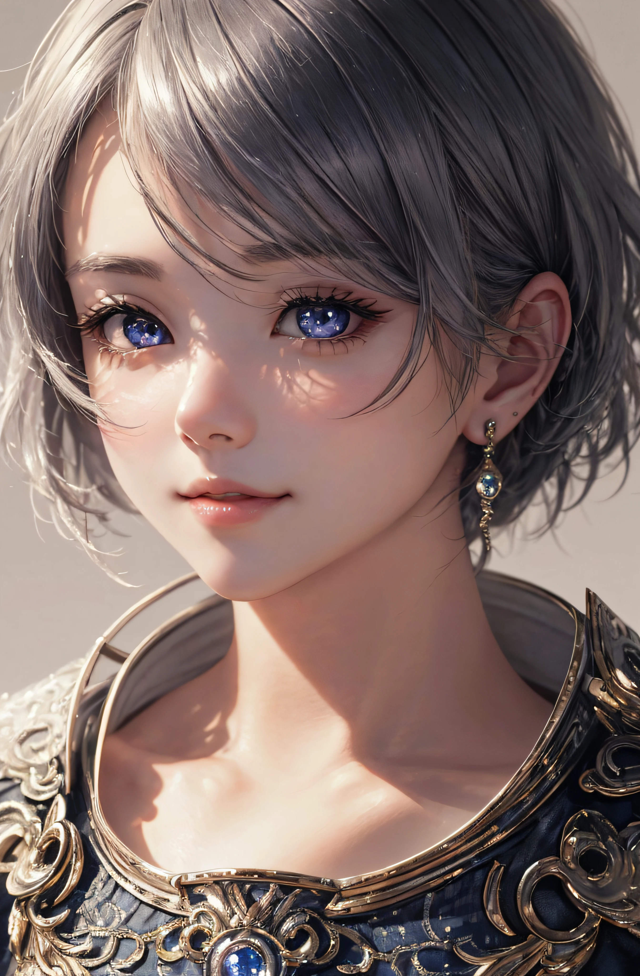 8K、realphoto、超A high resolution, Master Parts, Best Quality, nffsw , cinematic images,Lovely girl、ann、16 only、Anglo-Saxon、二重まぶた、drooing eyes、Very big eyes、Eyes purple、Dark eye shadow、The lips are very thin、The tip of the nose stretches beautifully..........、the tip of the nose is small,,,,, ighly detailed , Silver hair、Straight short hair、ssmile、 Sweet look 、a very beautiful woman、legs are long、 Very clear shadows , jewely , A sexy , A detailed eye, very intricate, shiny skins , Perfect Brilliant, Perfect Lighting, Dramatic shadows、See-through white dress