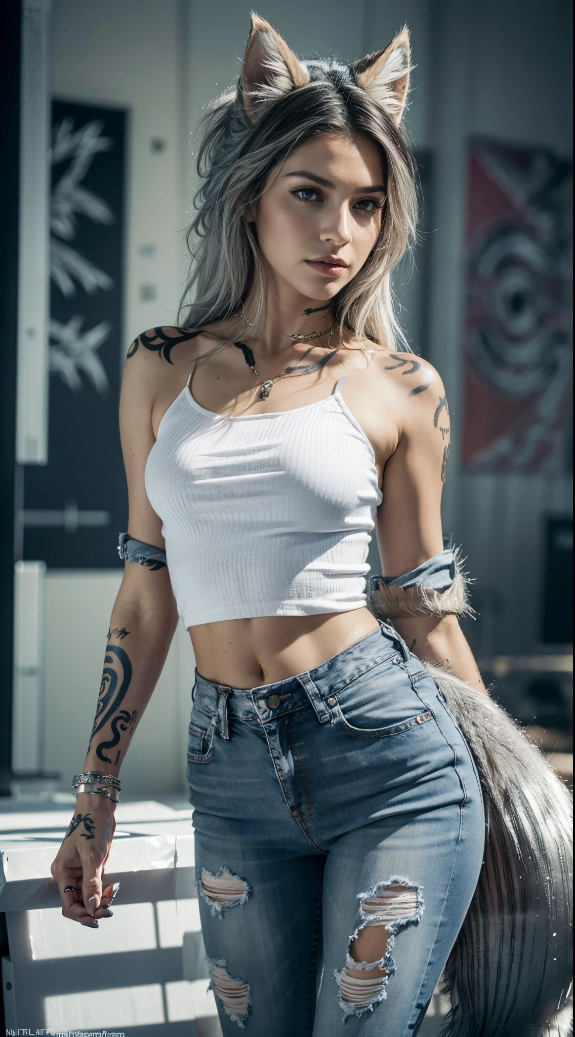 wolf jeans shirt