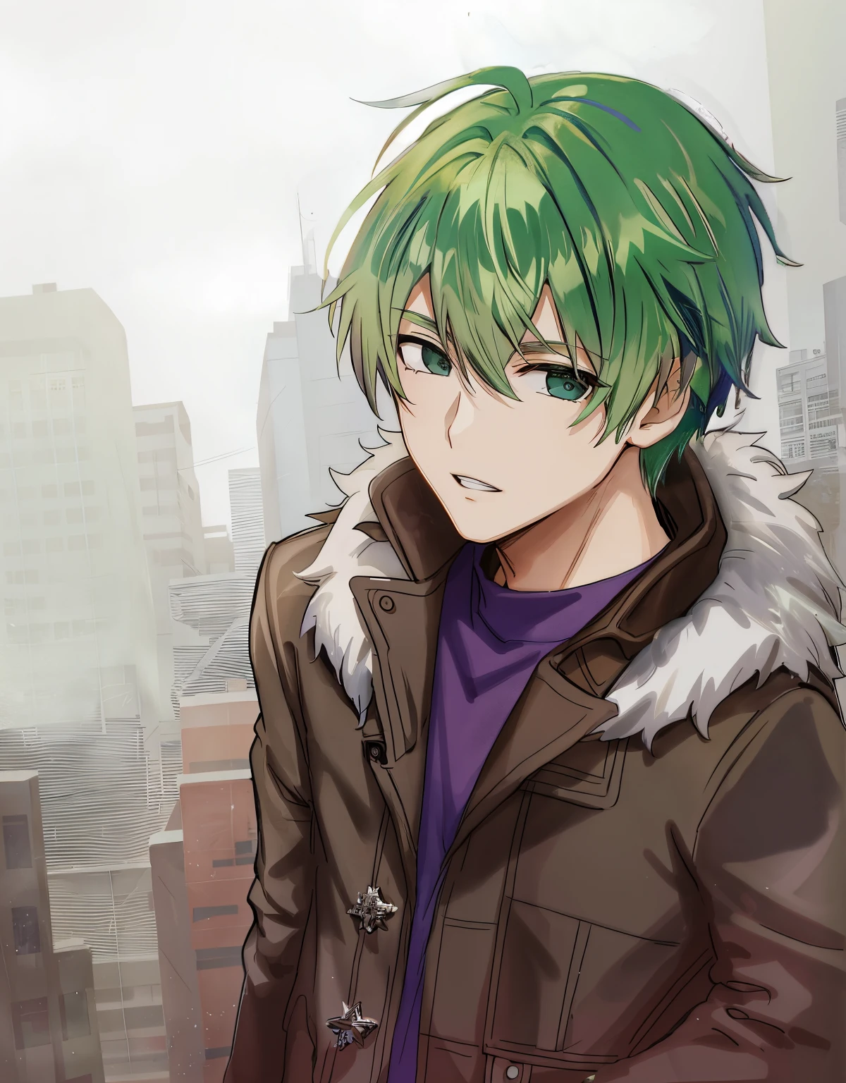 green hair