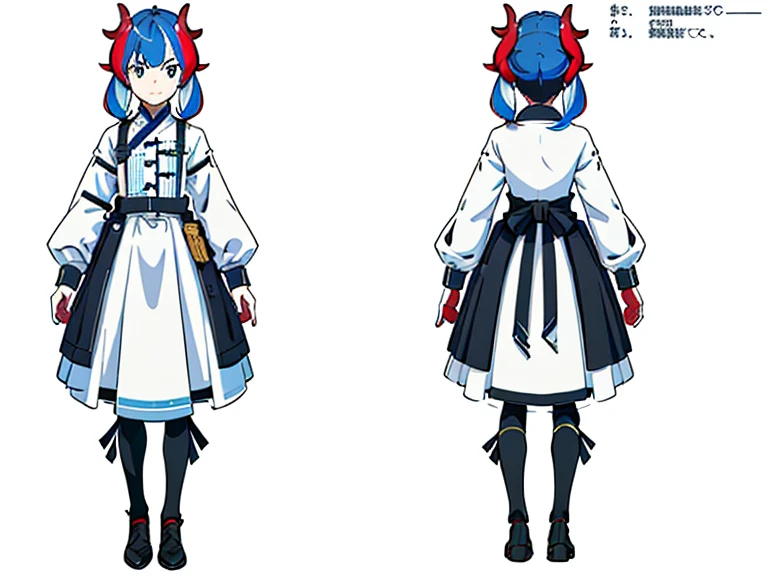 petite girl, robot horse,Type sheet, Character Sheets, Three types，Shot Full Body，Game Character Design，h1girl in, ((Character information)、(Chara Leaf)、Type sheet, Character Sheets, Three types，Shot Full Body，Game Character Design，Colorful, detailed young man, Two thin horns,illustartion,Realistic,Harmonious colours,natural lighting,Forest setting, Masterpiece: 1.6, Best Quality: 1.4, Live Image: 1.2, intricate details: 1.2, charturnerv2: A complete change in body character,
Appearance: 詳細な目, High-quality eyes,
(Single background, whitebackground: 1.3), multiple views, Multiple images of the same character in one outfit: 1.3.