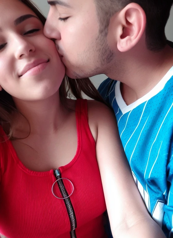 Make a hyper realistic photo of a 13 year old girl having sex with a 14 year old boy and both of them are fully