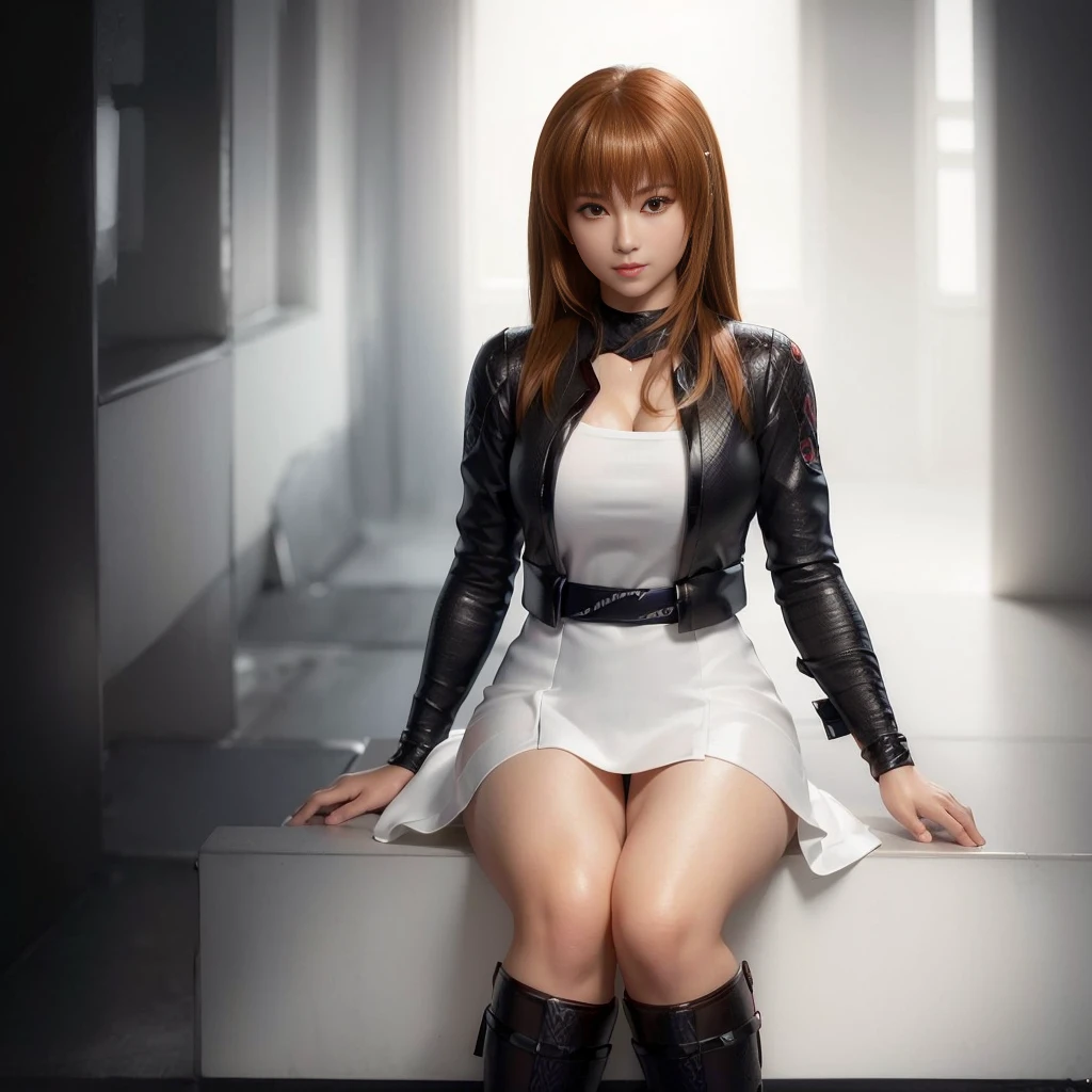 "KASUMI" (best quality,ultra-detalhado,Realistic:1.37), retrato, Detailed eyes and facial features, smiling expression, olhos castanhos, textura de pele delicada e suave, Corpo Perfeito, textura ultra realista,