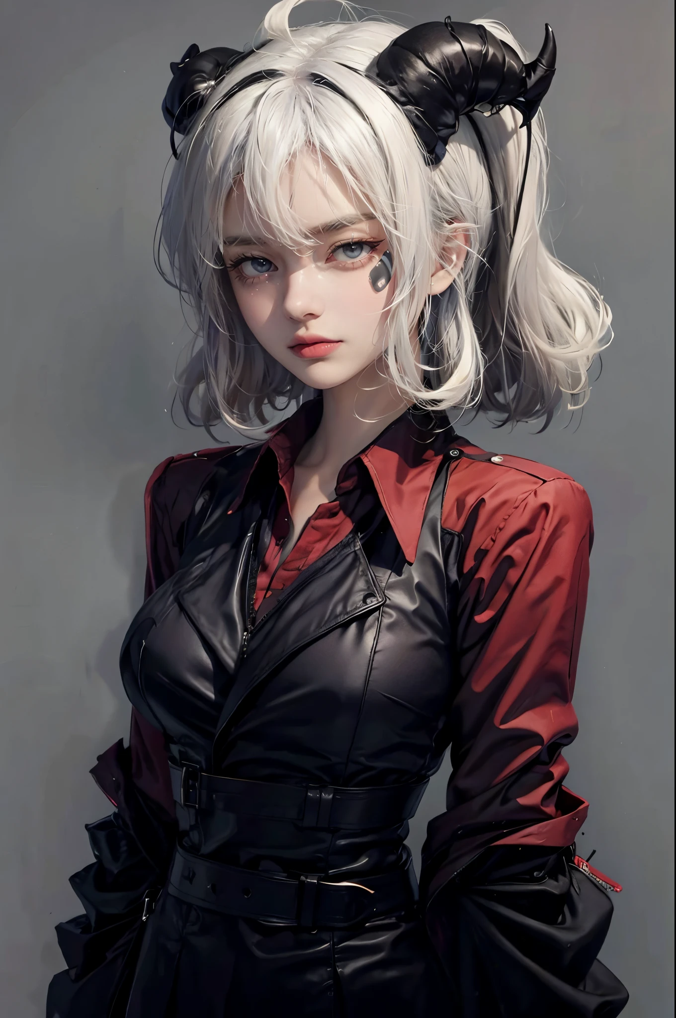 1girl, sharp eyes,white hair