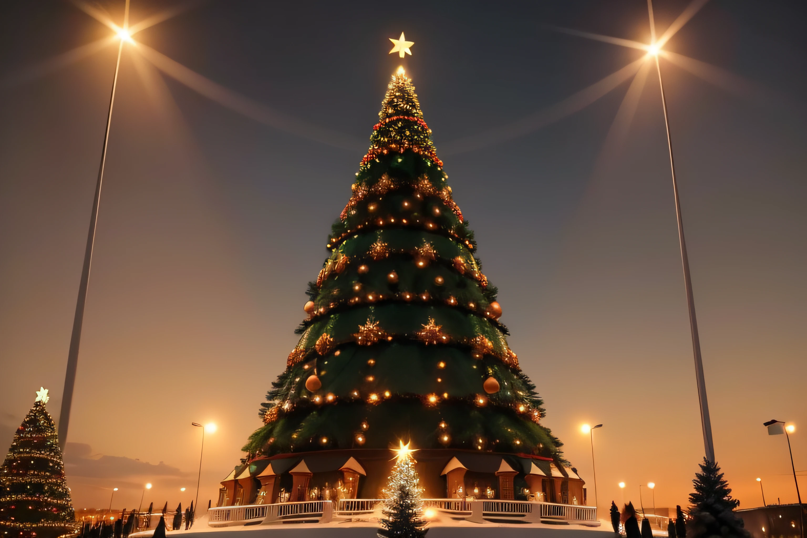 Giant Christmas tree more than 15 meters high.