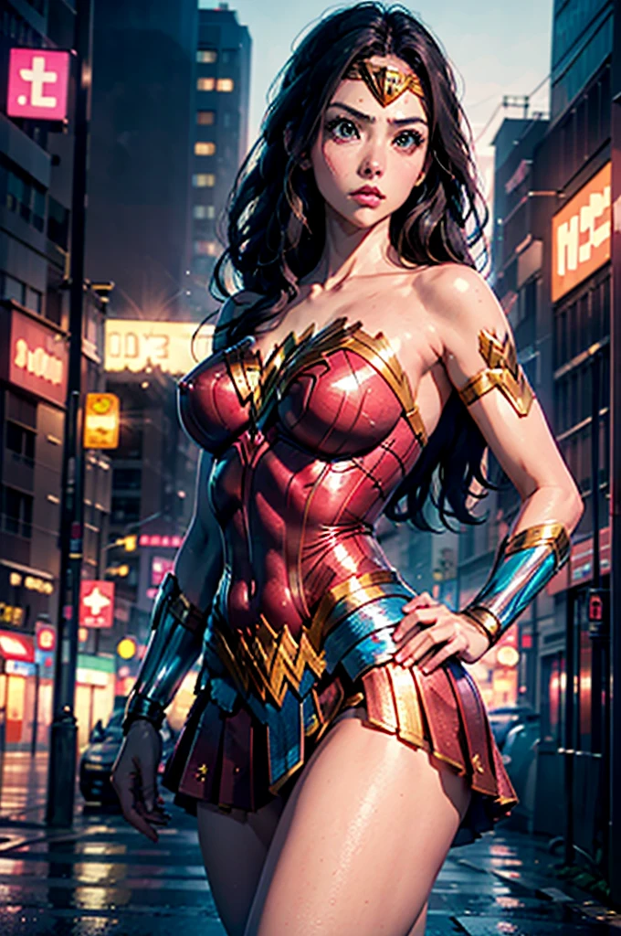A BRAZILIAN WOMAN WITH SIZE H BREASTS.COM A TINY BIKINI, WITH WONDER WOMAN STUPE, AND ECHI ANIME GIRL APPEARANCE, WITH REALISTIC AND ULTRA DYNAMIC FANSERVICE --auto --s2