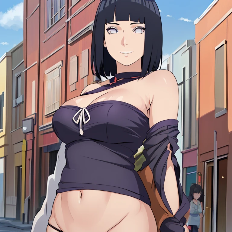 (wallpaper, (hinata\(Boruto\), pantalon blanc, Masterpiece, 4K, vecteur de coloration, Tir du corps entier, (High color saturation), contrast lighting, femelle mature, (SiTout de suiteeuse:0.8), seulement, style anime, mise au point nette, professional artwork, Intricate details, Detailed background of the beach, colourfull, Vibrant colors, couleurs vives, Fusion Tout de suitemérique, Ultra detailed body, ultra detail hair, ultra detail face, tendance sur Pixiv, Very warm colours, sunny day, outdoor, Detailed bold arm lines, High color saturation, Lignes en gras, Lignes de dessin en gras),
(debout, mouth closed, Sourire gentil, Extremely happy, sexy pose),
((dark blue hair color:1.1), wavy hair, ((Cheveux courts, Coupé Hime)),
(Des yeux parfaits, Scière blanche, yeux brillants, Yeux blancs, anime eyes, Smoky eyeliner, eyeshadow)
(peau blanche, slender body, MILF, nombril, substance, ventre plat, visage parfait, cuisses parfaites),
(cuisses, Ultra detailed breasts, jambes, gros seins, seins perky, Off-the-Shoulders, (substance, Detailed Shoulders),
(presque Tout de suite, poitrine déTout de convenableée, Shoulders right now, mains Tout de suites, jambes Tout de suiout de suite, pinces totalement toplesicro), pas de top, mini gants noirs sans doigts)