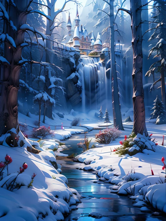 Wonderland, winter, snowing, amazing landscape, snowflakes