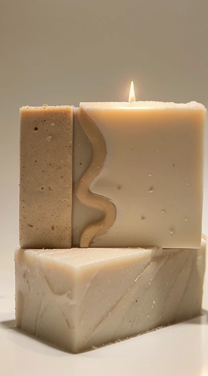 Logo: On a white background, a stylized image of the three main products of the workshop - plaster (wavy line, symbolizing the shape of plaster), soap (silhouette of a bar of soap) and a candle (vertical line with a small flame at the end). All elements are arranged in the form of a triangle, creating a sense of volume and emphasizing the creative approach of the workshop.
palette colors: A white, gris, shades of beige and brown to depict plaster and soap, and yellow or orange for candle flame.