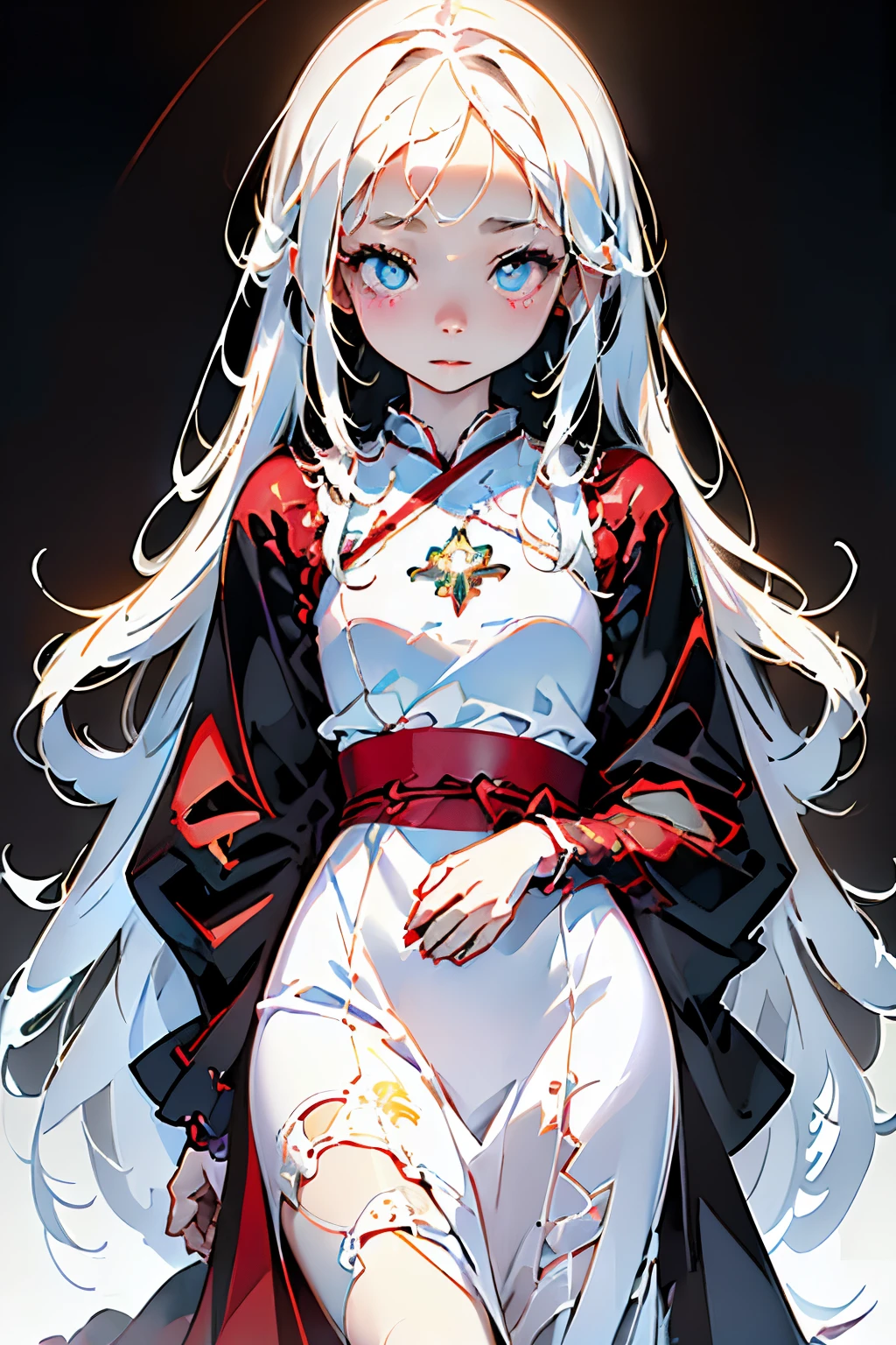 (((white backgrounid、a white world)))、Unity 8K Wall 、ultra-detailliert、Beautifully Aesthetic、masterpiece、top-quality、(Zentangle、a Mandala、Tangles、tangled art:1.3)、One girl、Beautiful black hair、Waseco、Red kimono、Japanese dress、ighly detailed、Dynamic angles、Cowboy Shots、The most beautiful forms chaos、elegent、Brutalist design、Vibrant colors、romantism、Atmosphere、ecstasy musical notes、Streaming music notes are visible、(((white backgrounid、Pure white background、Red circle)))