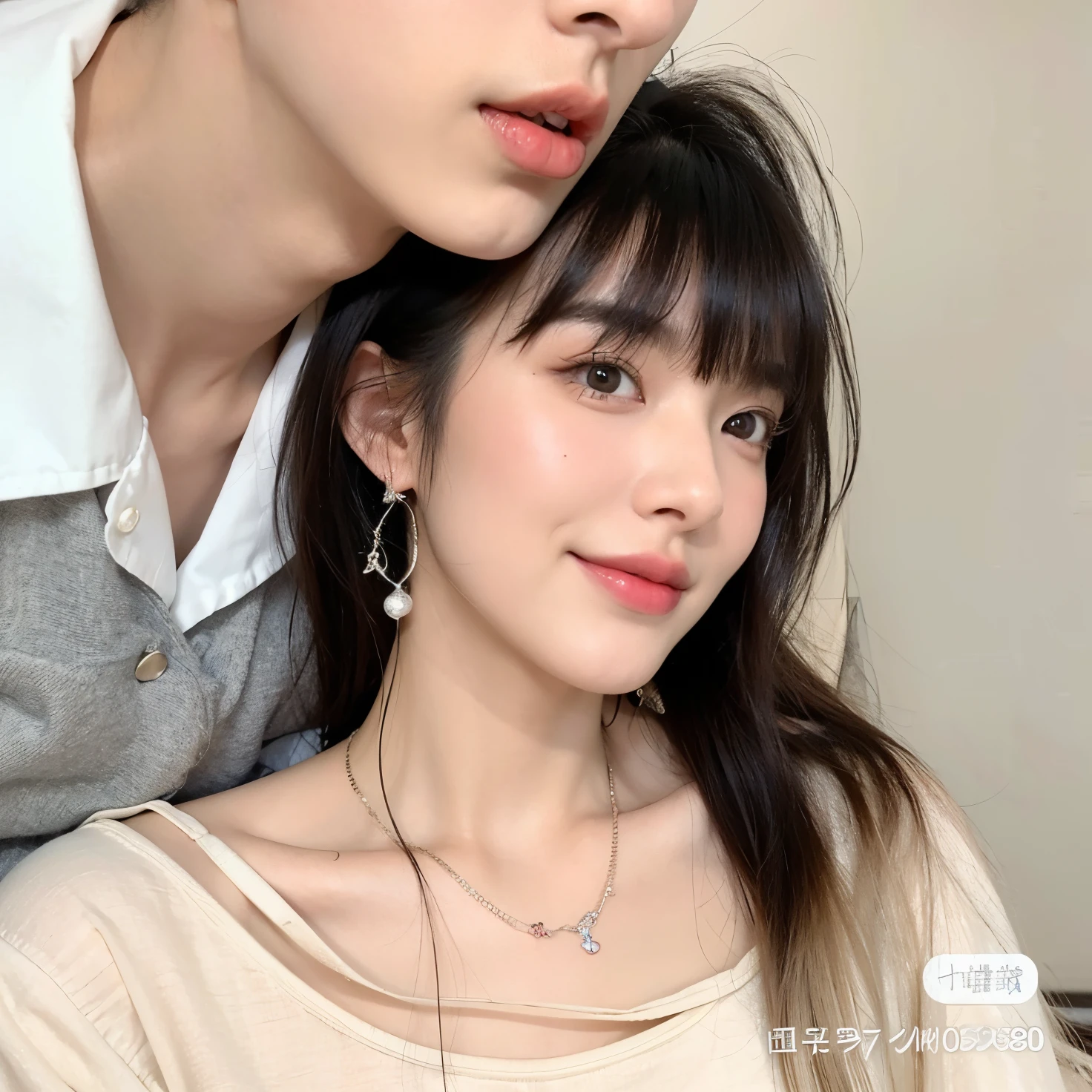 There is a man and a woman kissing in a bathroom, cai xukun, kissing together cutely, yanjun chengt, kissing together, โค๐ฅ๐๐ช, Gyula Marton Beso ( kimagu ), hermoso beso, 1 7-year-old boy with a thin face, pareja adorable, couple kissing, pose de pareja, kanliu666