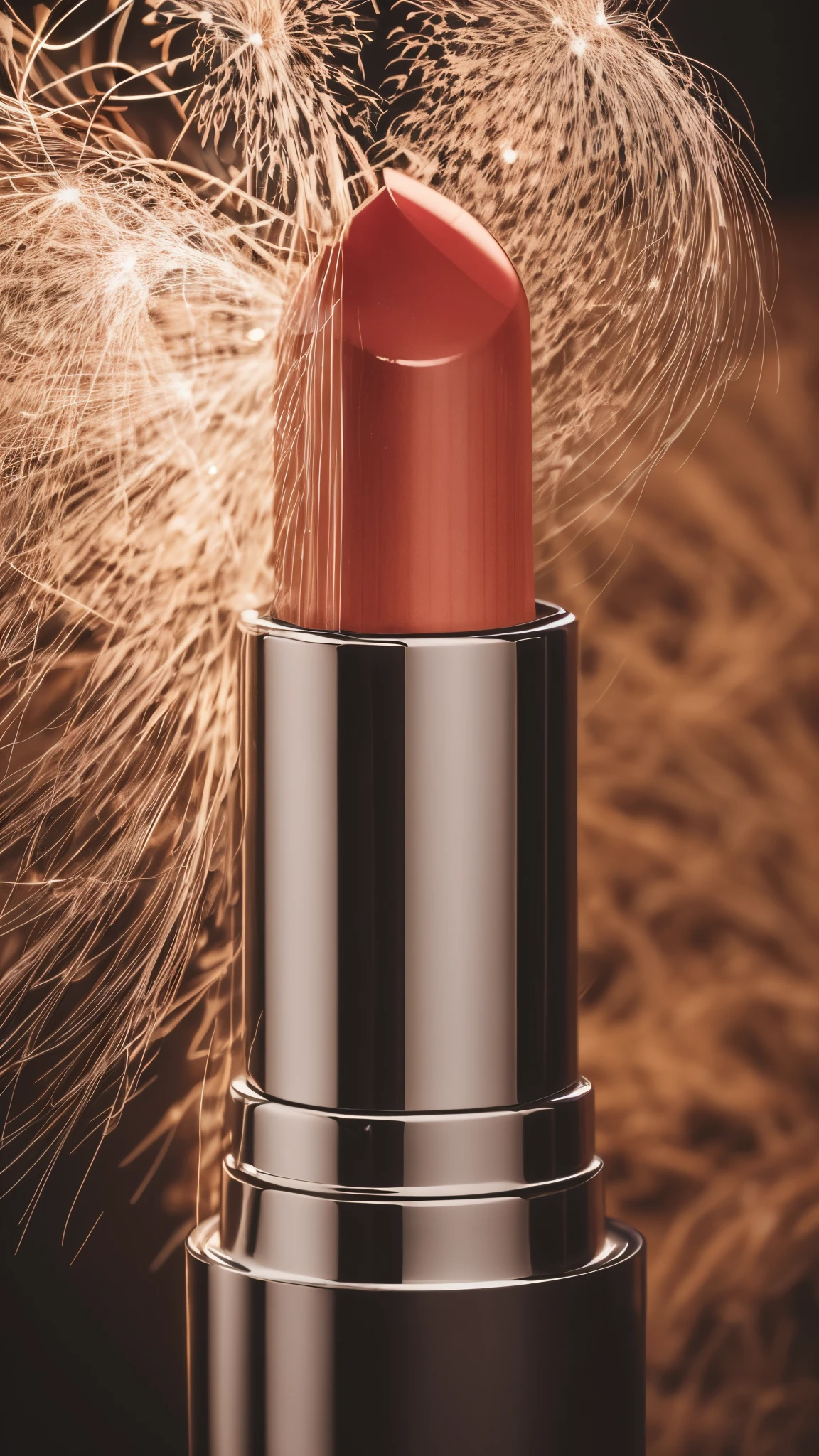 lipstick, red, commercial photography, lancome, light photography, creamy light minimalist background, red smoke explosion, realistic photo, Cano R5, with 35mm lens -- 3:4 🕉️ --auto --s2