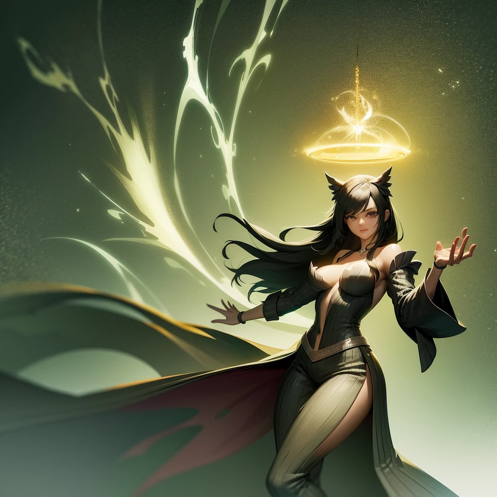 wizard female using magic concept art fantasy