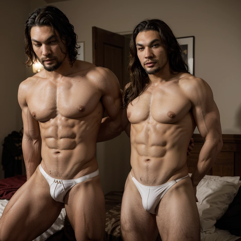 jason momoa muscled sexy white thong rimming ezra miller