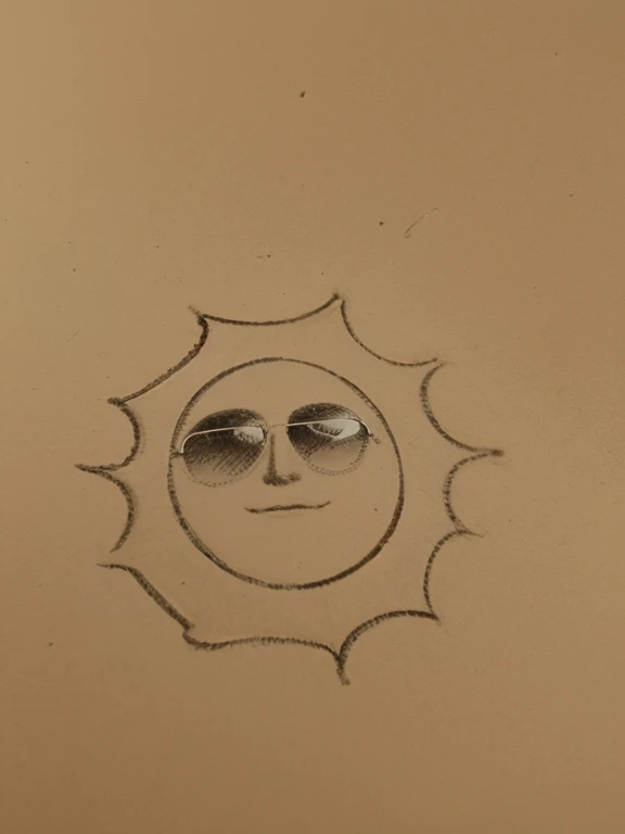 A sun wearing sunglasses
