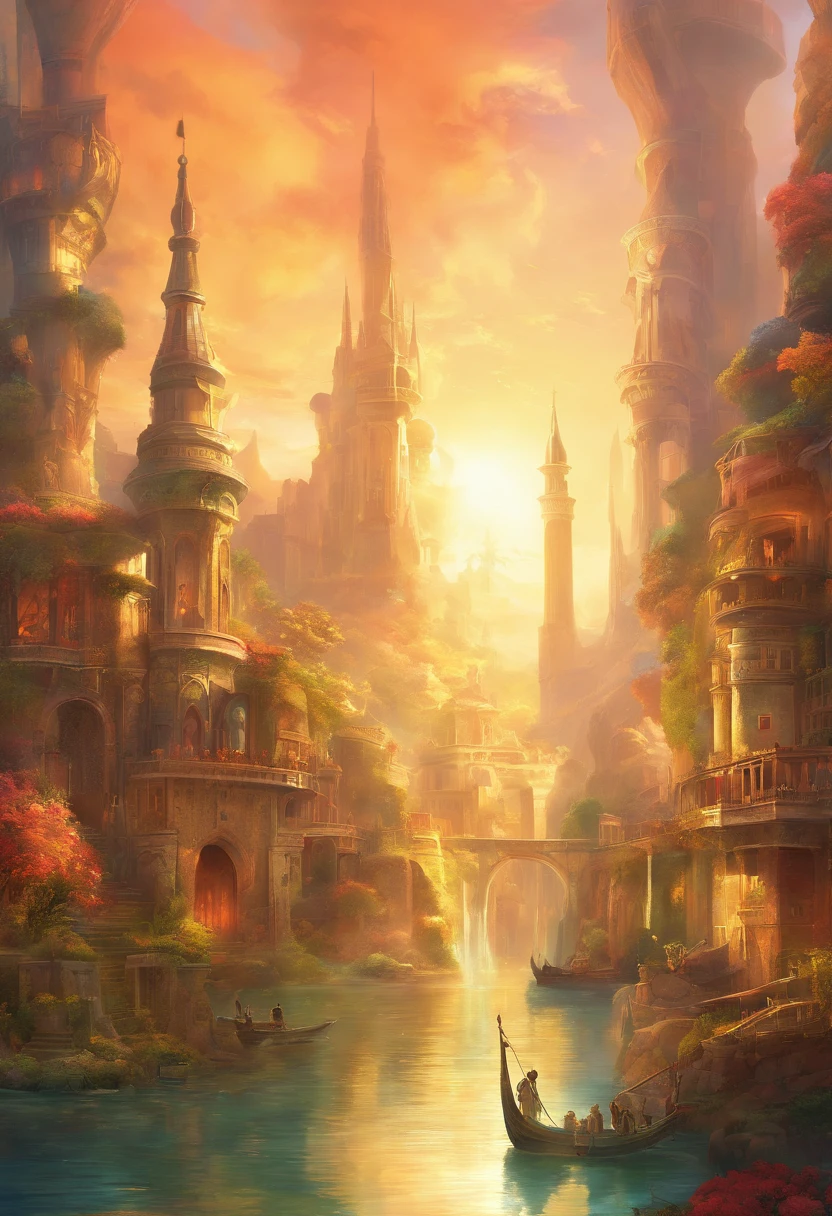sidon style, City of progress, futuristic city, utopian world, shiny great colors,prosperous buildings, high class clothes and architectural designs, luxurious constructions, utopian futur, highly detailed, hdr, perfect, stunning progressive architecture, flawless world, reflective surfaces, subsurface scattering, flawless buildings, beyond imagination, 8K, global illumination, wide angle, god rays, dream world
