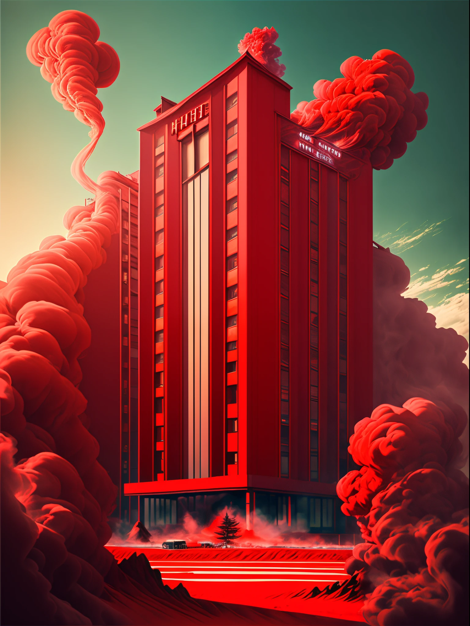 Red smoke hotel