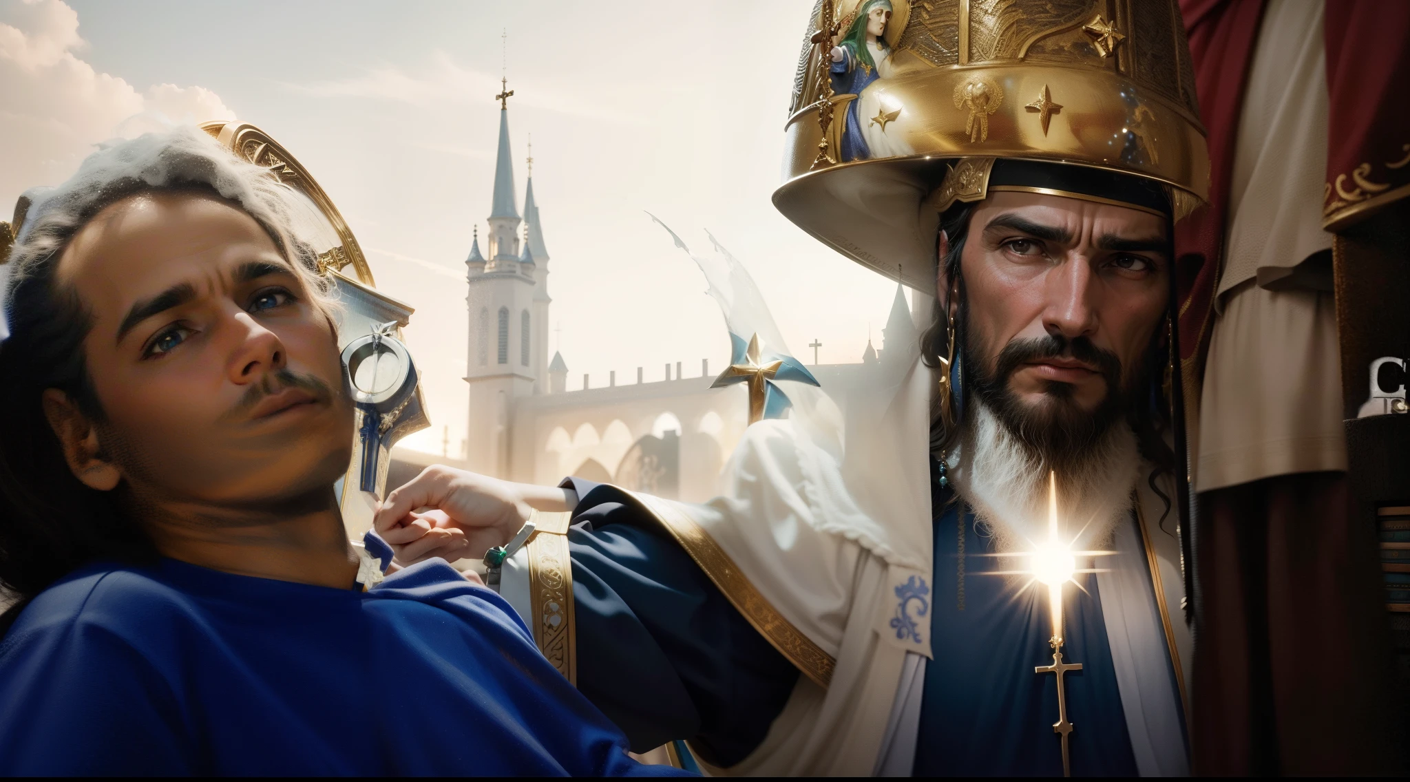 deixe o ceu estrelado e mais a presenca de nossa senhora e jessus cristo imagem de filme 4k