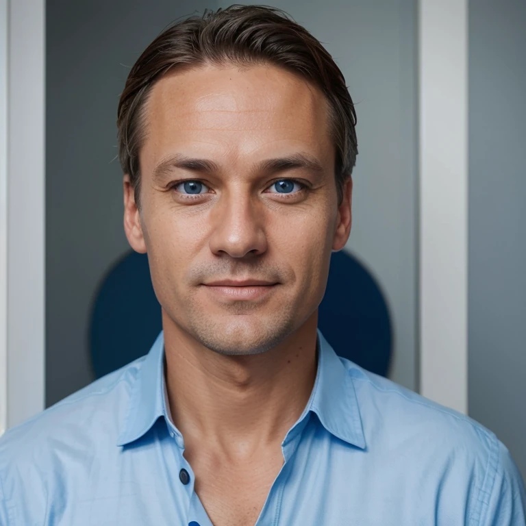 extremely handsome confident happy swedish cto with clear blue eyes aged 44 linkedin profile pic