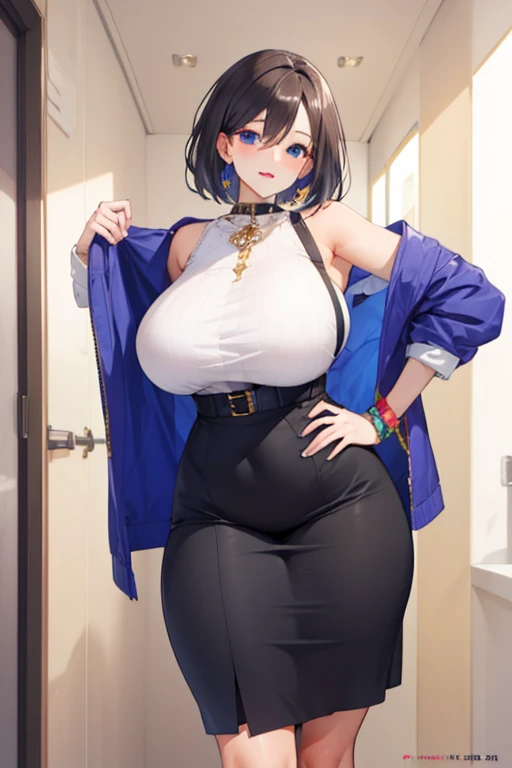 mature female , masterpiece, best quality, highly quality , random clothes, fashionable clothes, stylish, curvy