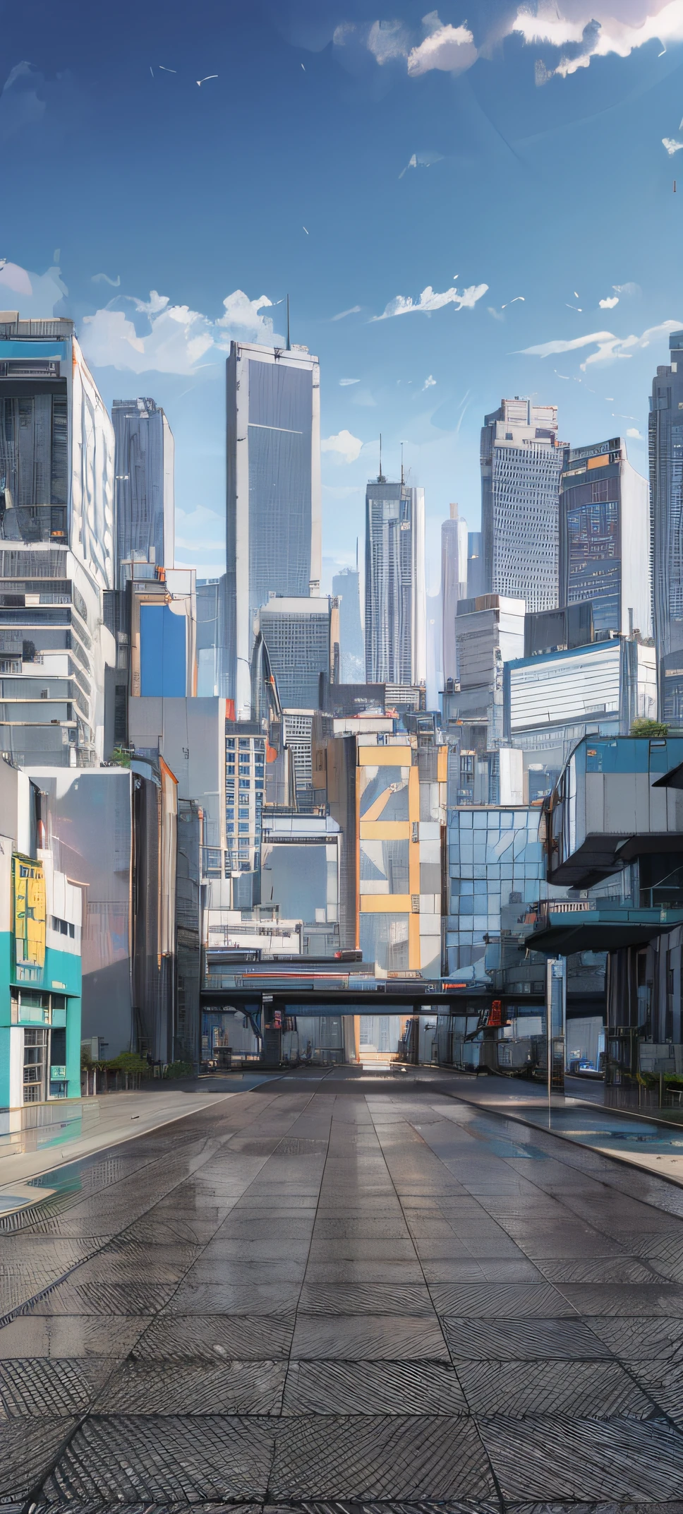 There is a big city,There are a lot of high-rise buildings, Surreal cyberpunk city, Future city streets, photo of futuristic cityscape, Vision of future cities, in a future city, In a futuristic cyberpunk city, Future cityscape, Future city background, Future city background, Future cityscape, modern city scape, Surreal cyberpunk style, cinematic architectural scale