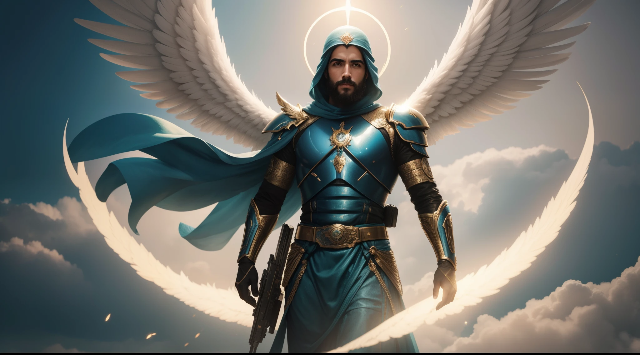 anjo masculino de deus, anjo masculino, The angel of God's army, Golden Army, Rosto detalhado, army, face sem defeito, Surrealista, Surrealismo, Normal face, barba cheia, barba grande, tempestade, Towards the Heavens, celestial, divino, fotorrealista, renderizado, 4k, 8k, texturas detalhadas, sombras detalhadas, decente, cores detalhadas, anjo masculino de deus, Contraste realista, Texturas fotorrealistas, cores detalhadas, cores realistas, sombras detalhadas, Rosto Luminoso, Eletricidade, Rosto detalhado 4k, Ultra detalhado, contraste 8k realista, nitidez detalhada, cores Ultra HD, Elegante,