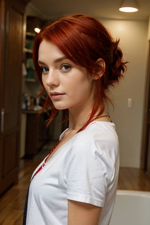 Bright red hair