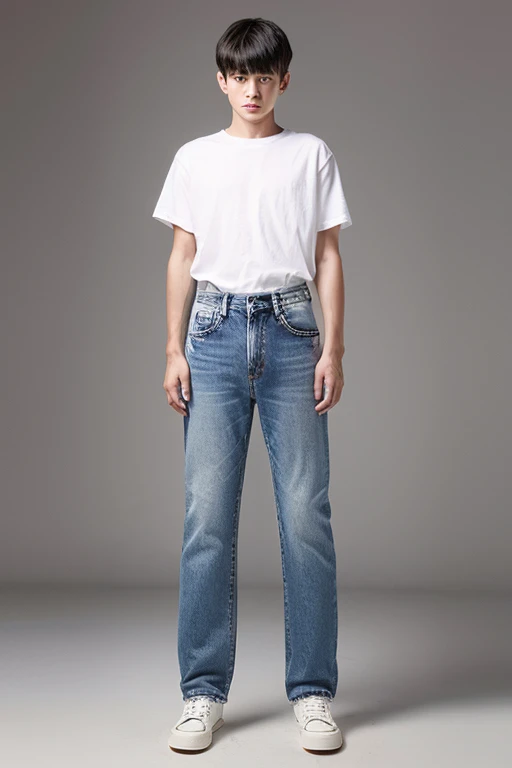 boy wearing backwards jeans.