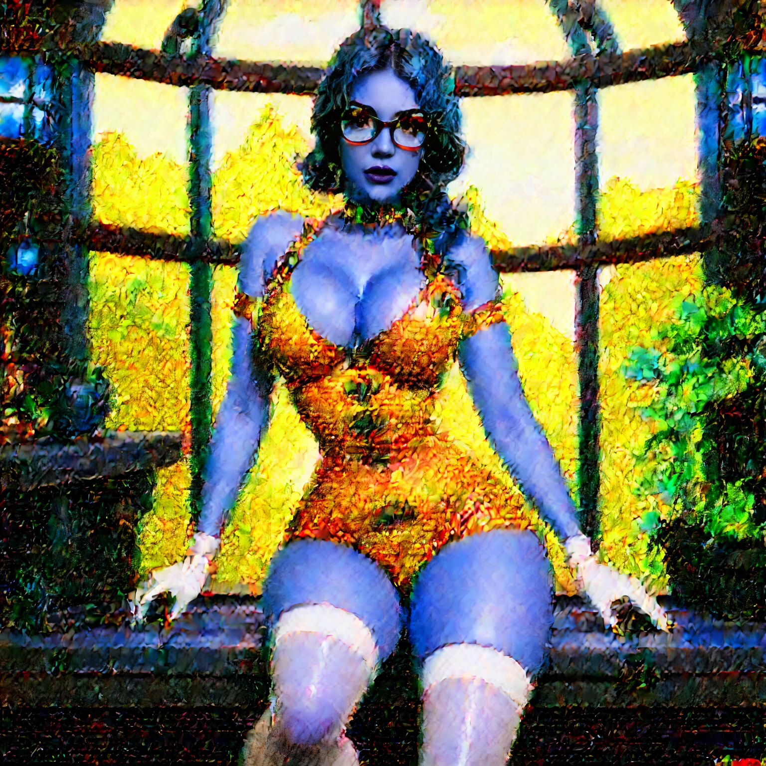 Minecraft styles a woman in white latex stockings sitting on a windowsill, inspirado em Constance-Anne Parker, Vencedor do concurso Reddit, nova objetividade, wearing black rimmed glasses, imponente e dominador, ruiva curta, on a rough wooden dungeon table, vestindo uniforme de diretora, Jewelled, sensualidade e aceno, Emma Uber, o caco, foto profissional fina, Pinup, fotografia de moda feminina viscosa, fotografia profissional, Epic composition, ultra realistic, Cinematic lighting, Blacklight, fotorrealista, hiper-detalhado, fotografia de revista profissional, 8k, um pirulito azul em cima de uma vara de madeira, cone de waffle azul, Mar de Parfait, azul realista 3 d render, inspirado em Chris LaBrooy, inspirado em Heinz Anger, made of wax and water, Directed by: Jan Kupecky, inspirado em Russell Dongjun Lu, inspired by Matteo Pérez, satisfying render, inspirado em Doug Ohlson, (Directed by: Artista Huang Guangjian:1.ost-Impressionismo:1.3), (Porta Kodak:1.3) . texturizado, perturbado, vindima, nervoso, vibe punk rock, sujo, ruidoso . Blocos, pixelado, cores vibrantes, Recognizable characters and objects, Ativos do jogo