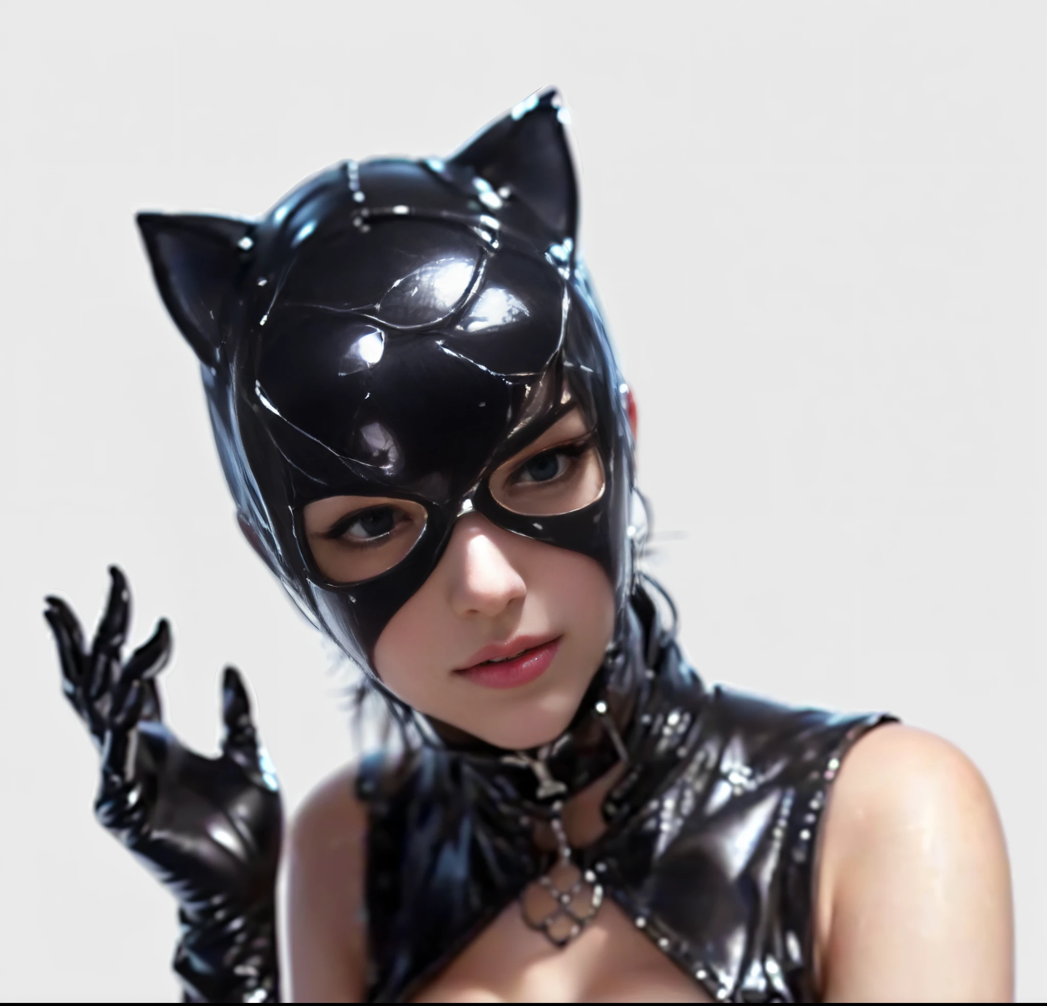 Araff wearing Black Cat suit, wearing cat mask and gloves,detailed beautiful eyes detailed beautiful lips detailed beautiful eyes and face,detailed long eyelashes,3D rendered catwoman,charming catgirl,charming young catwoman,charming catwoman,extremely beautiful cute catgirl,catwoman,black cat,art embryo,no more than the prototype|beautiful anime catgirl,detailed beautiful eyes detailed beautiful lips detailed beautiful eyes and face,detailed long eyelashes.