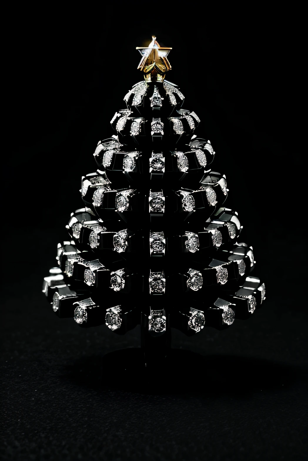diamond, Stacked, Christmas, black background
