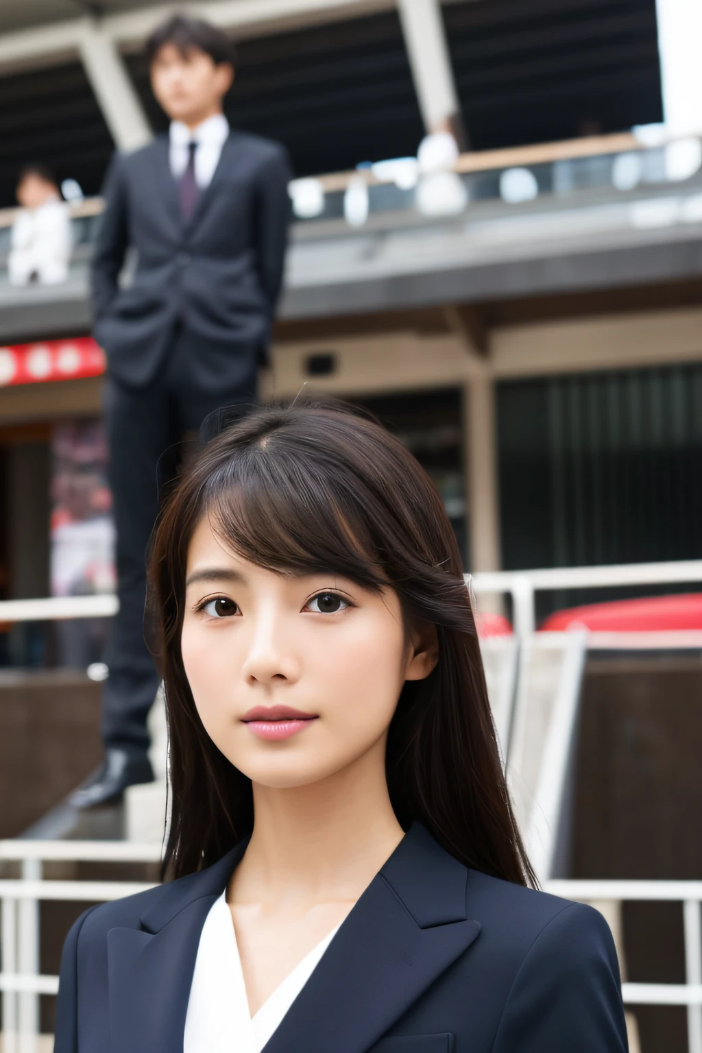 femele、a picture、directly in front、busts、Suits、announcer、1 persons、real  face、４０generation、OL、driver&#39;Photo of driver's license、japanes、